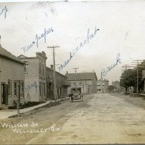 Labelled Postcard of William St., Wellesley, Ont.